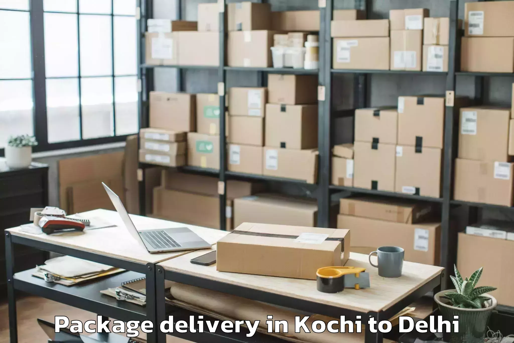 Easy Kochi to Naraina Industrial Estate Package Delivery Booking